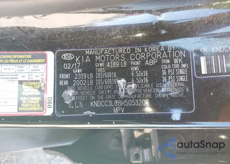 2017 Kia Niro Ex from USA, damaged, VIN KNDCC3LC8H5053202